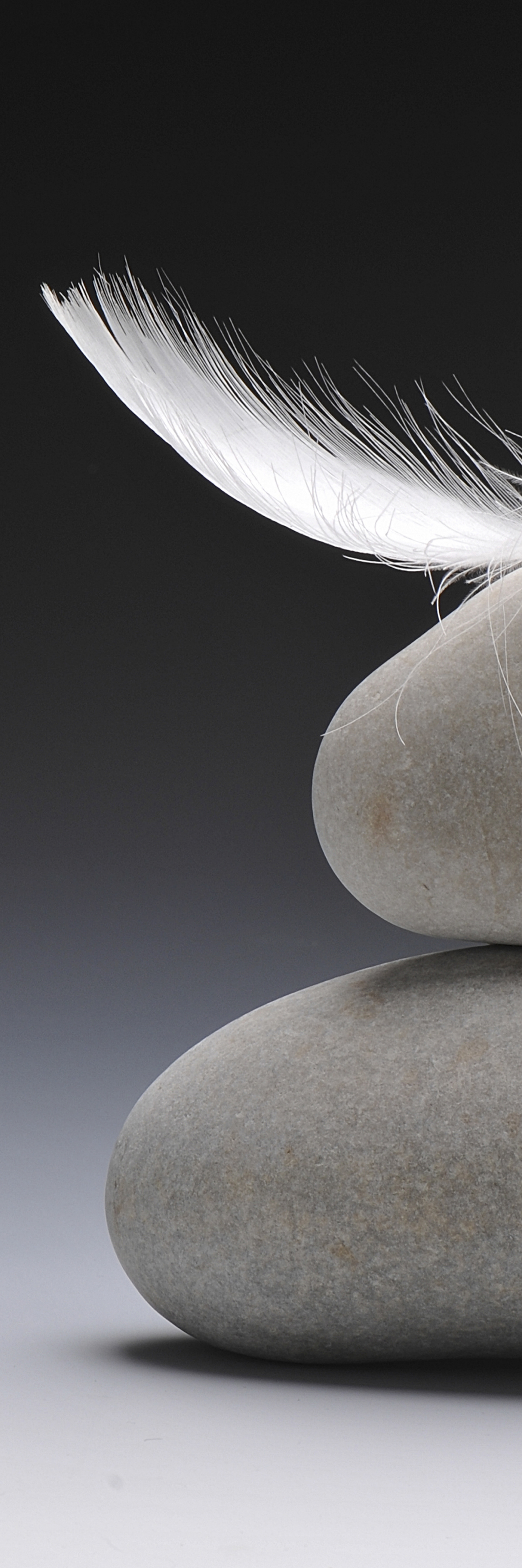 Zen Stones with a Feather