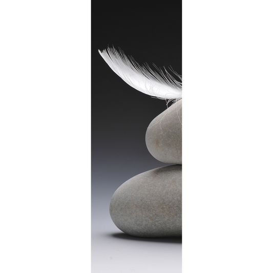Zen Stones with a Feather